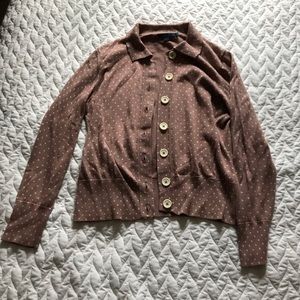 Adorable Dusty Pink Polka-Dot Cardigan